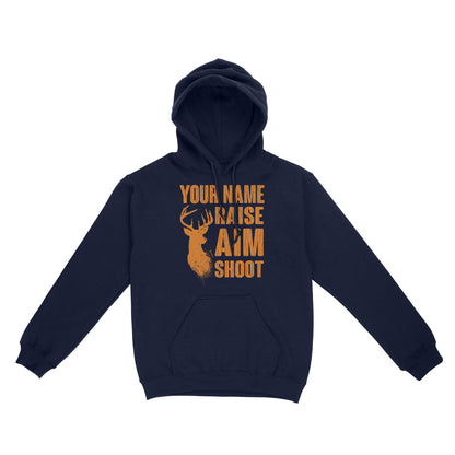 Raise Aim Shoot Hunter Deer Hunting Gifts For Men Dad Custom Name Standard Hoodie FSD2124D06