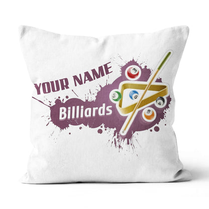 Personalized Billiard Balls Throw Pillow Custom Pillow Top Billiard Gift VHM0854
