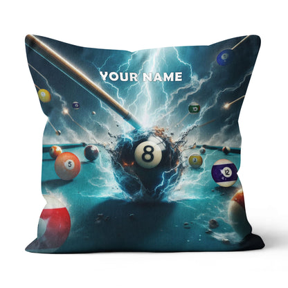 Personalized Thunder Lightning 8 Ball Billiard 3D Pillow Top Pillow Gift VHM0897