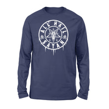 Load image into Gallery viewer, ALL HAIL SATAN, OCCULT TSHIRT, SATANIC SHIRT, BAPHOMET - Standard Long Sleeve