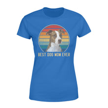 Load image into Gallery viewer, Custom photo best dog mom ever vintage personalized gift women's t-shirt