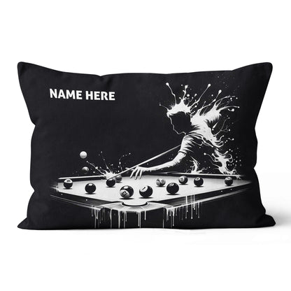 Funny Billiard Player Custom Black Pillows, Billiards Decorative Pillows TDM0833