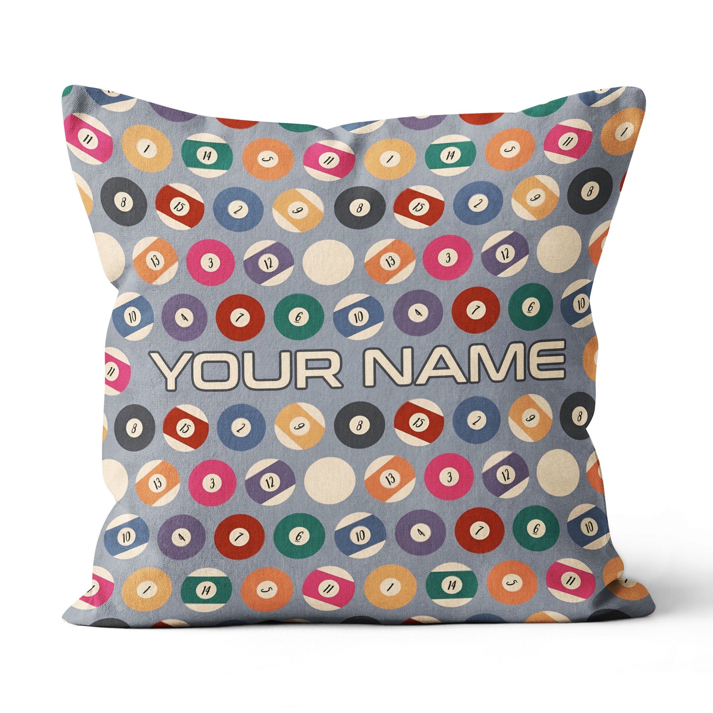 Personalized Billiard Balls Pillow Custom Throw Pillow Top Billiard Gift VHM0884