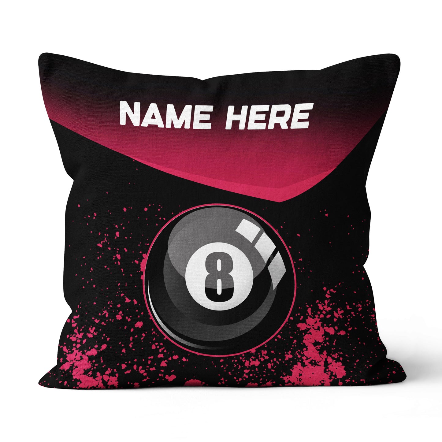 Personalized Red 8 Ball Billiard Throw Pillow Gifts For Billiard Players VHM0925