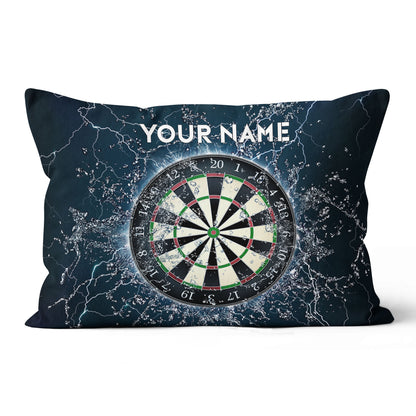 Water Thunder Dartboard Custom Name Throw Pillow Personalized Darts Gift LDT1120