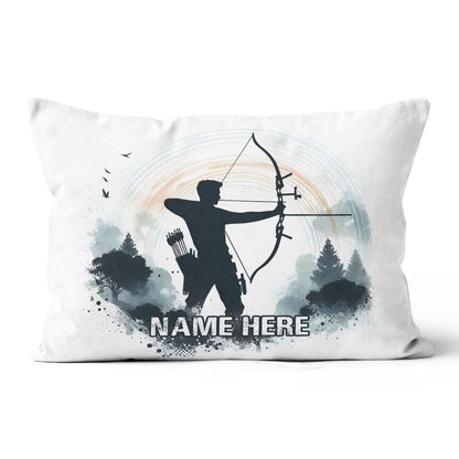 Personalized Watercolor Archer Archery Pillow Custom Archery Gifts Ideas VHM0917