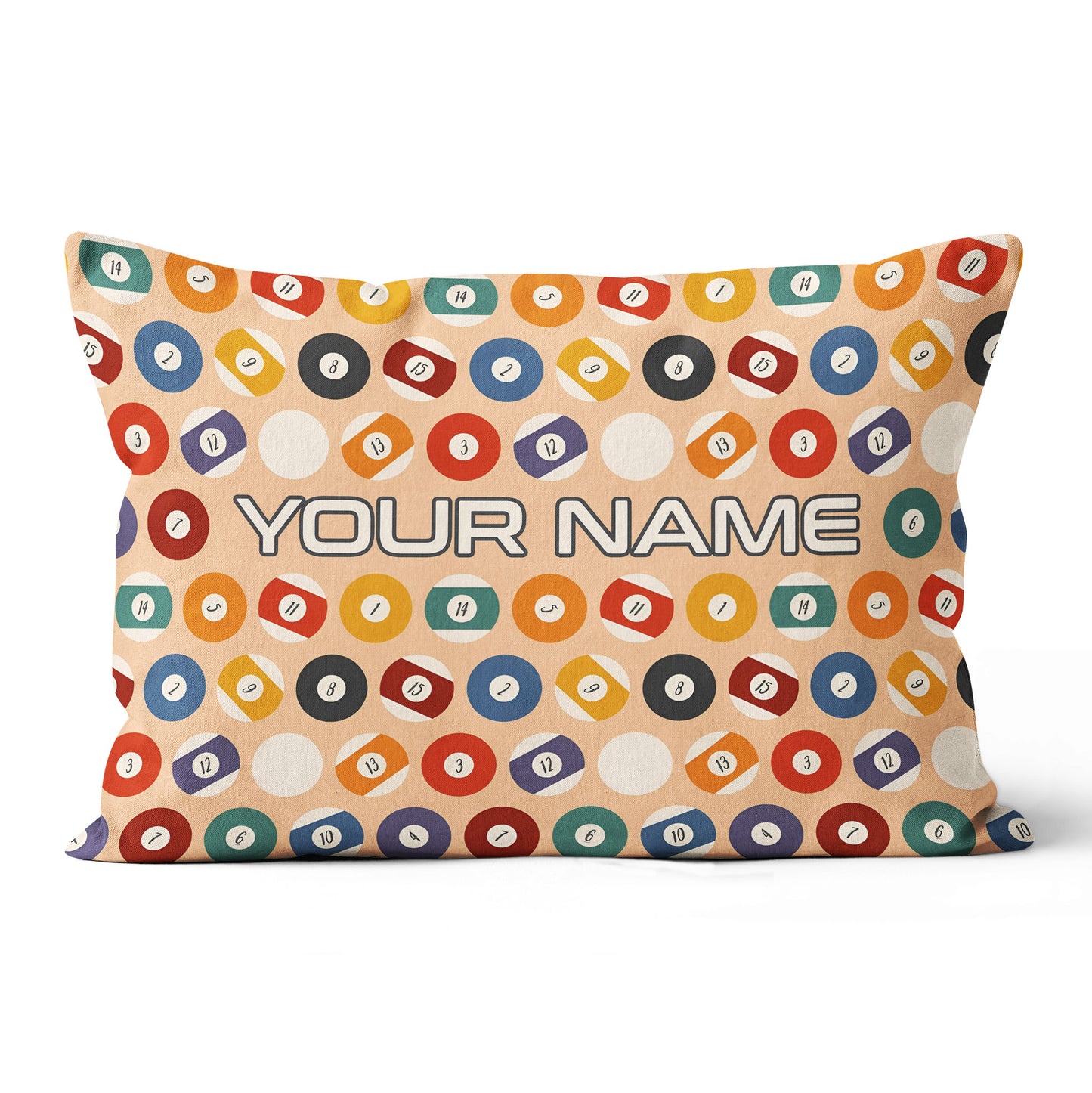 Personalized Billiard Balls Pillow Custom Throw Pillow Top Billiard Gift VHM0886