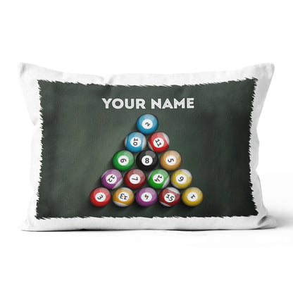 Personalized Pool Balls Pillow Custom 8 Ball Throw Pillow Billiard Gifts VHM0834