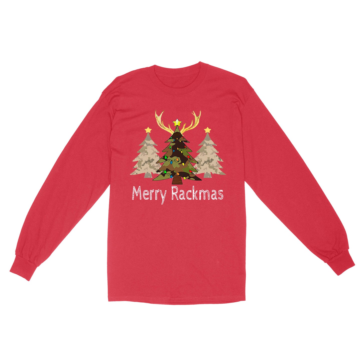 Deer, Elk, Moose hunting Merry Rackmas hunting gift for men Long Sleeve TAD02